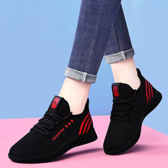 Women's Mesh Sports Shoes, Breathable & Lightweight Lace Up Low Top Running Shoes, Casual Walking Sneakers