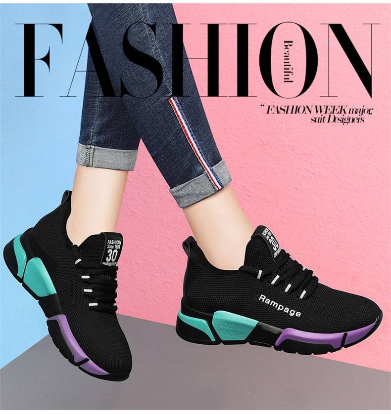 Women's Casual Shoes Breathable Mesh Platform Sneakers