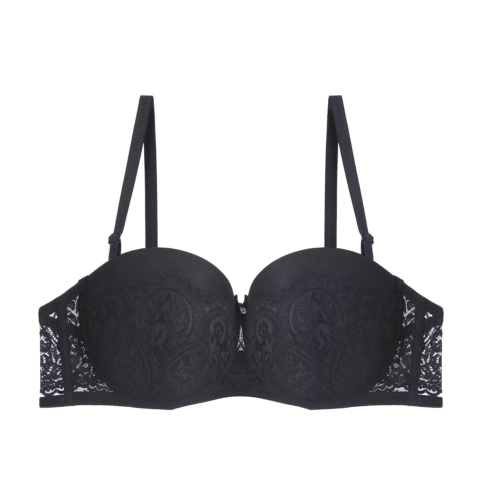 Binnys Female Stylish Fancy Embroidery Invisible Push Up Bra Half Cup C for Women