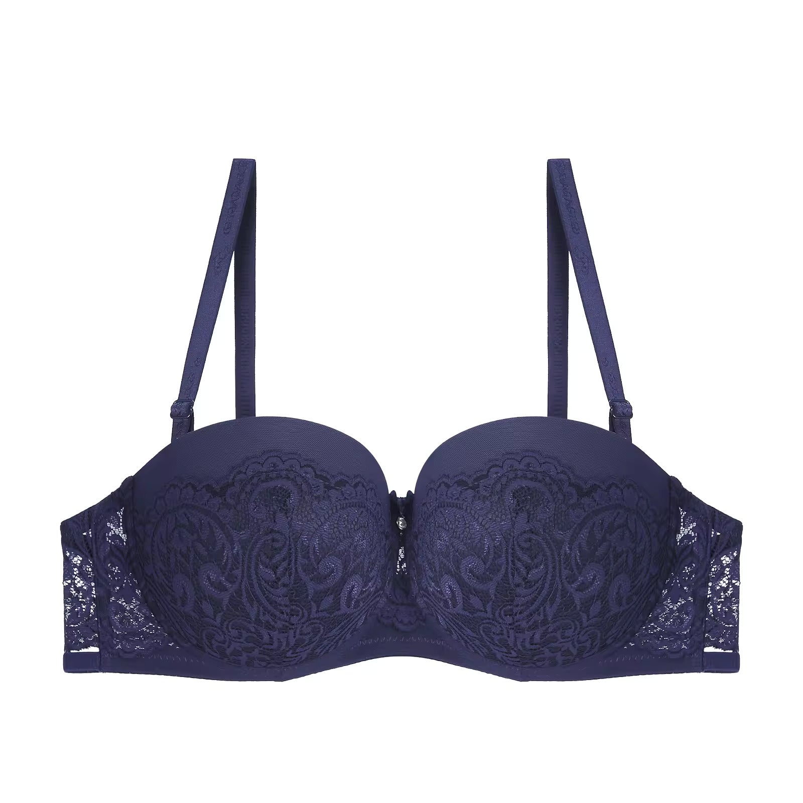 Binnys Female Stylish Fancy Embroidery Invisible Push Up Bra Half Cup C for Women