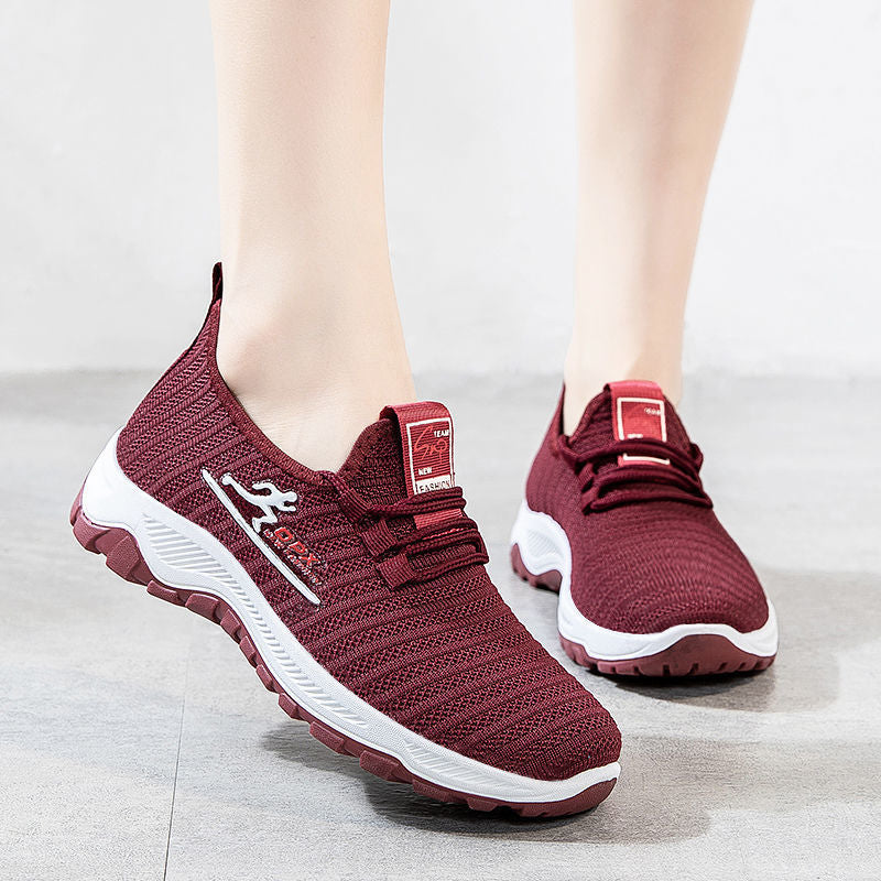 Women's Lace Up Summer Sports Shoes Breathable Lightweight Walking Sneaker Ladies Running Jogging Canvas Shoes