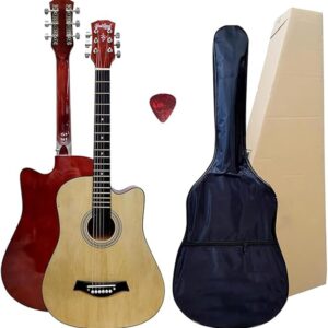 38'' Classic Acoustic Guitar 6 Strings Wooden Guitar ( Beige)